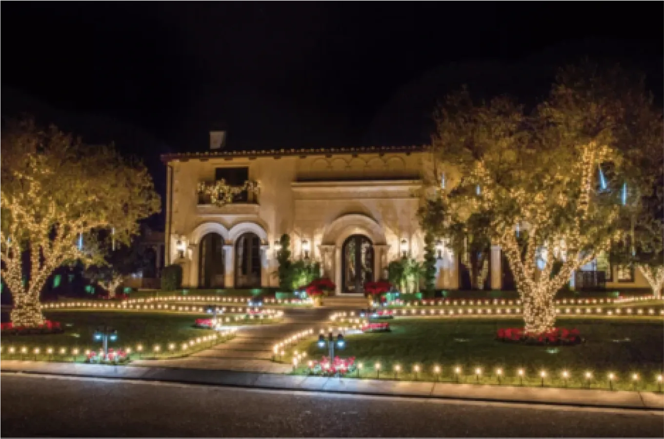 holiday residential lighting installation